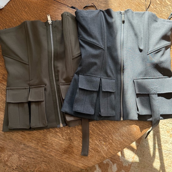 NWOT Zara STRAPLESS TOP WITH POCKETS - Picture 2 of 9